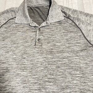 Lululemon Men's Gray Polo Shirt SIZE MEDIUM